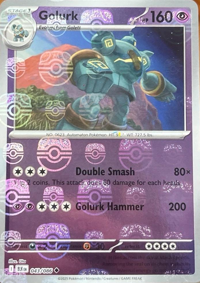 Black Bolt Golurk [Master-Ball] Pokémon card